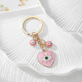 Enamel Heart and Round Lash Evil Eye Keychains in Eight Designs view 7