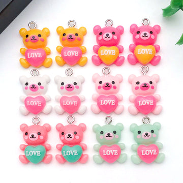 Colorful Bear Glossy Charms with 10 Listed Options