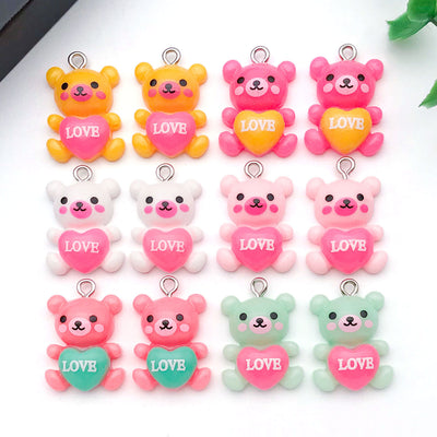 Printed detail graphic for the bear charms