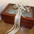 Khaki Butterfly Pearl Ribbon Tassel Acrylic Hair Claw Clip view 6