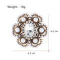 Flower Pearl Look Metal Brooch Pin for Jackets and Lapels view 2