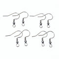 Metal Earring Hooks With Coil and Ball Details in Four Styles view 5