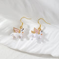 Gold Enamel Mini Animal Character Earrings 6 Cute Styles view 8