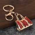 Rhinestone Handbag Keychain With Split Ring And Lobster Clasp view 8