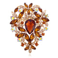 Silver Tone Heart Crystal Nine Designs Metal Brooch Pin view 12