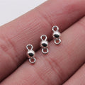 4x8mm 0.2g Multicolor Zinc Alloy Round Ball Bead Connector Beads for DIY Earring Bracelet Jewelry Making