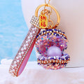 Jeweled Treasure Shell Keychains in Starry Glitter Pearl and Bubble Styles view 6