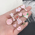 Pink Heart Metal Charms with 39 Listed Options for DIY Jewelry Making view 3