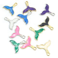 Colorful Enamel Whale Tail Pendant Charms in 12 Styles view 2