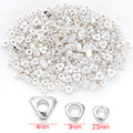 Triangular Metal Spacer Beads in Three Sizes and Three Finishes view 6