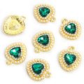 Faceted Crystal Heart Halo Charm Collection for Jewelry Making view 8