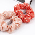 Soft Polka Dot Fabric Hair Scrunchie in Random Color view 5
