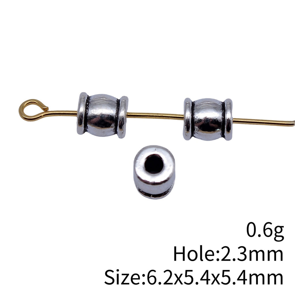 6.2x5.4x5.4mm 0.6g Antique Silver Zinc Alloy Small Hole Spacer Beads for DIY Bracelet Necklace Jewelry