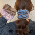 Faux Fur Mottled Scrunchie Hair Ties Five Color Options view 1