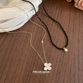 Flower Pendant Beaded Chain Necklaces Fashion Jewelry Accessory view 2