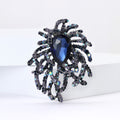Oval Crystal Firework Brooch in Multicolor or Deep Blue view 4