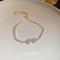 Butterfly Crystal Slider Bracelet In Gold Tone Or Silver Tone view 3