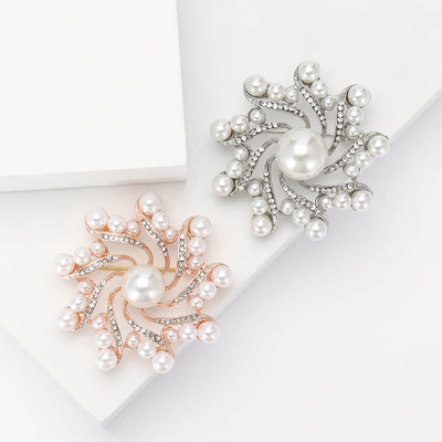Swirling crystal flower shown from the front