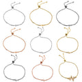 Valentine Metallic Adjustable Bracelet Metal Charms with 5 Listed Options view 1