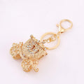 Rhinestone Filigree Carriage Keychain Gold Silver Two Styles view 4