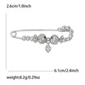 Crystal Twin Fish Safety Pin Brooch in Gold or Silver Tone view 6