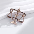 Gold Tone Flower Two Designs Metal Brooch Pin for Jackets and Lapels view 5