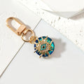 Gold and Silver Tone Blue Crystal Evil Eye Clip Keychains view 10