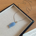 Small Fish Pendant Cord Necklaces in Five Soft Colors view 6