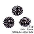 Grooved Pumpkin Round Spacer Bead Jewelry Making Component view 3