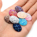 Oval Druzy Style Resin Cabochons in Fifteen Color Options view 4
