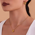 Open Heart Necklace and Hoop Earring Collection in Mixed Metal Finishes view 2