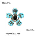 Southwestern Flower Brooch With Polished Metal And Sculpted Decorative Details view 6