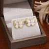 Pink Butterfly Studs
