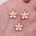 Five Petal Flower Enamel Alloy Charms in Four Colors for Jewelry Making view 8