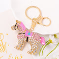 Rhinestone Horse Keychain Gold Clasp Five Color Options view 2
