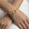 Circle Center Double Chain Bracelets in Gold and Silver Tone view 4