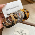 Marbled Acetate Hoop Earring Sets in Three Palettes view 7
