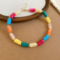 Gold Acrylic Bead Necklaces And Bracelets Multicolor Styles view 12