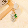 Rhinestone Grape Cluster Keychain Green Leaf Charm Options view 6