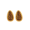 Leopard Print Teardrop Statement Stud Earrings Statement Pair view 5
