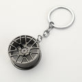 Metal Alloy Car Wheel Rim Keychain, Six Color Finishes view 3