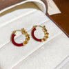 Red Enamel Hoop