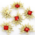 Square Crystal Sunburst Charm Collection for Jewelry Making view 11