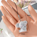 Flocked Koala and Hedgehog Phone Strap Charms 12 Styles view 6