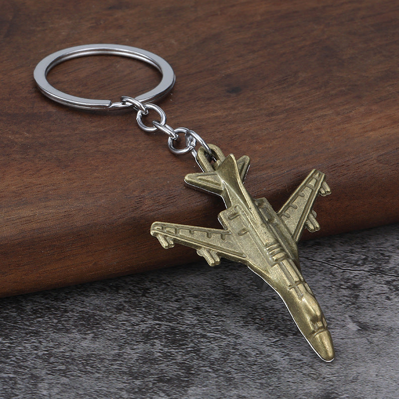 Mini Airplane Engine Zinc Alloy Keychain Gift Pendant