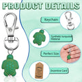 Green Synthetic Turquoise Turtle Lobster Clasp Keychain view 2