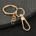 Alloy Split Key Ring with Trigger Clasp and Chain Hardware Findings view 6