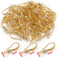 U Shape Earring Hooks with Clear Stone Detail Jewelry Findings view 7