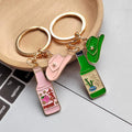 Soju Bottle Cowboy Hat Enamel Keychains 2 Color Sets view 1