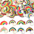 Rainbow and Heart Enamel Charms in Eight Color Combinations view 4